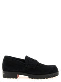 Christian Louboutin Black Calfskin Slip-On Loafers