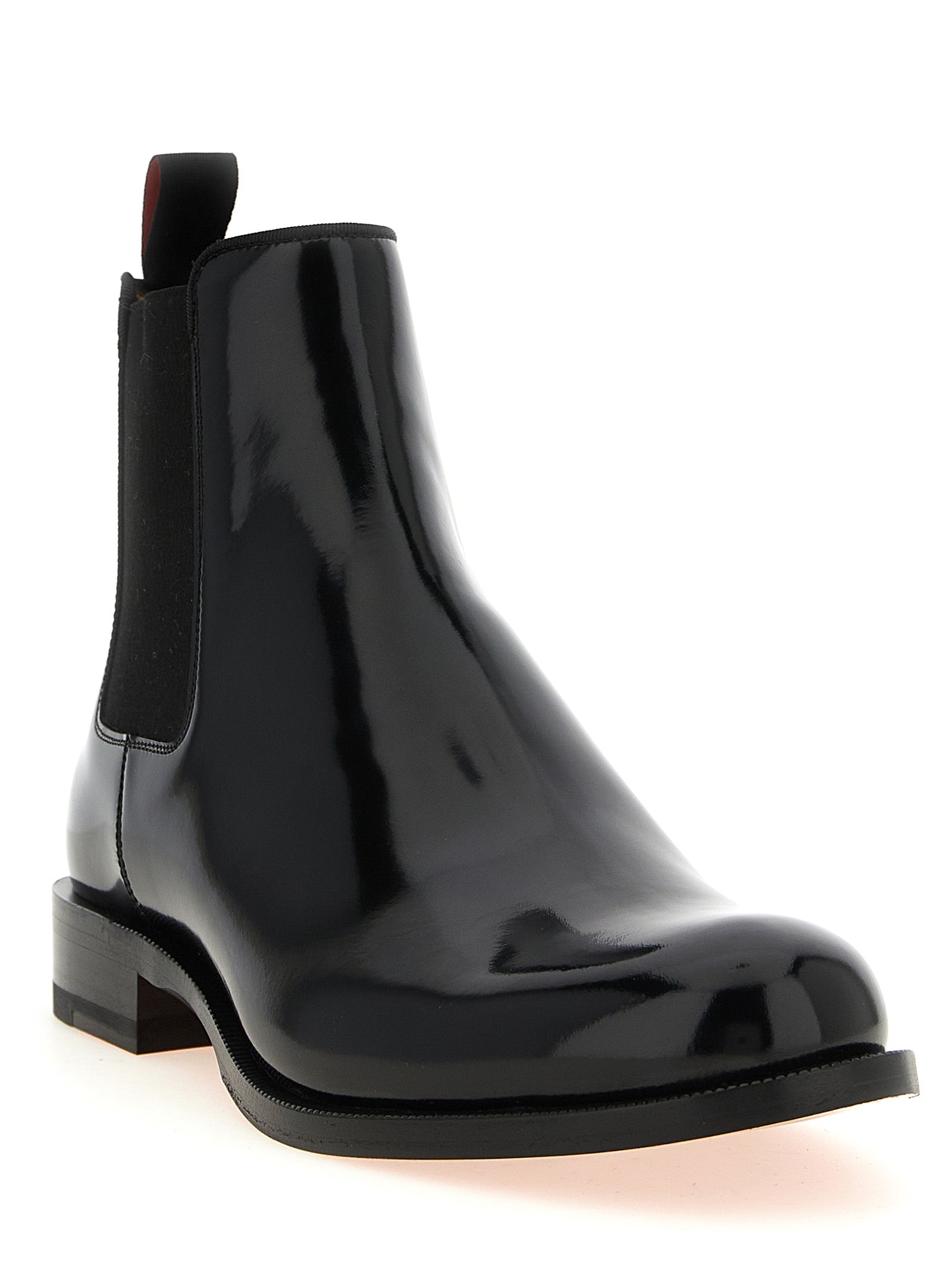 Christian Louboutin Black Calfskin Chelsea Boots