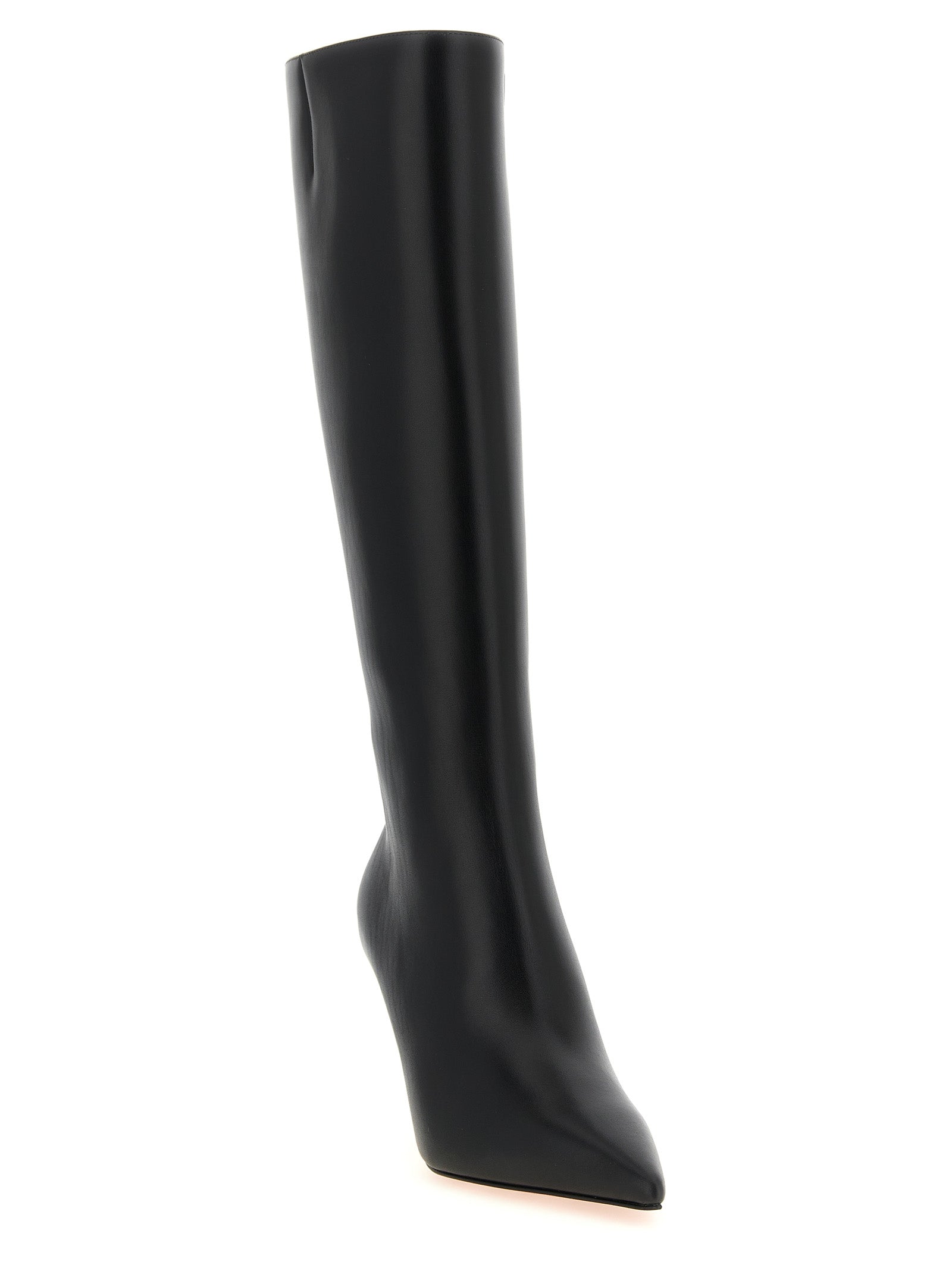 Christian Louboutin Black Calfskin Over The Knee