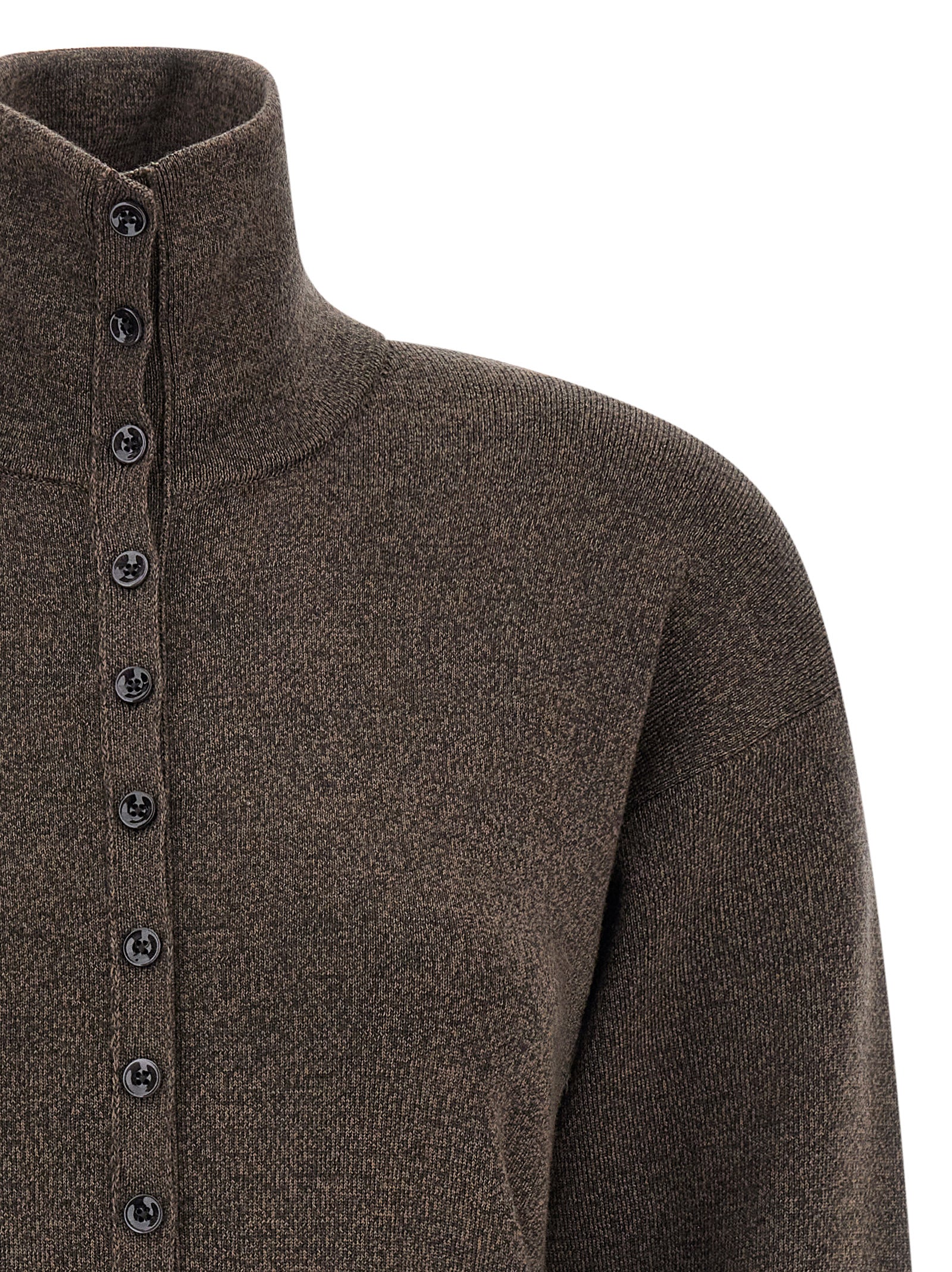 Lemaire Brown Wool Cardigan