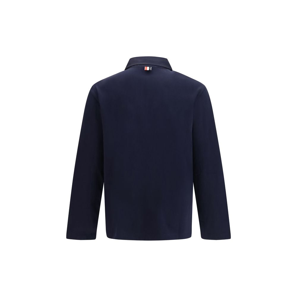 Thom Browne Gray Cotton Polo Shirt