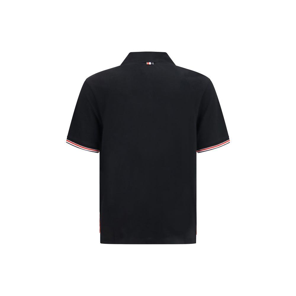 Thom Browne Black Cotton Polo Shirt