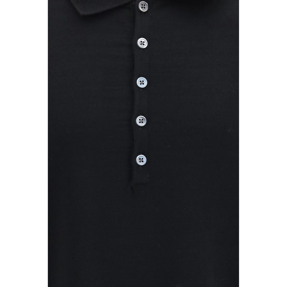 Thom Browne Black Cotton Polo Shirt