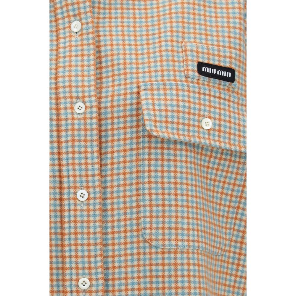 Miu Miu Orange Wool Oves Aries Shirt