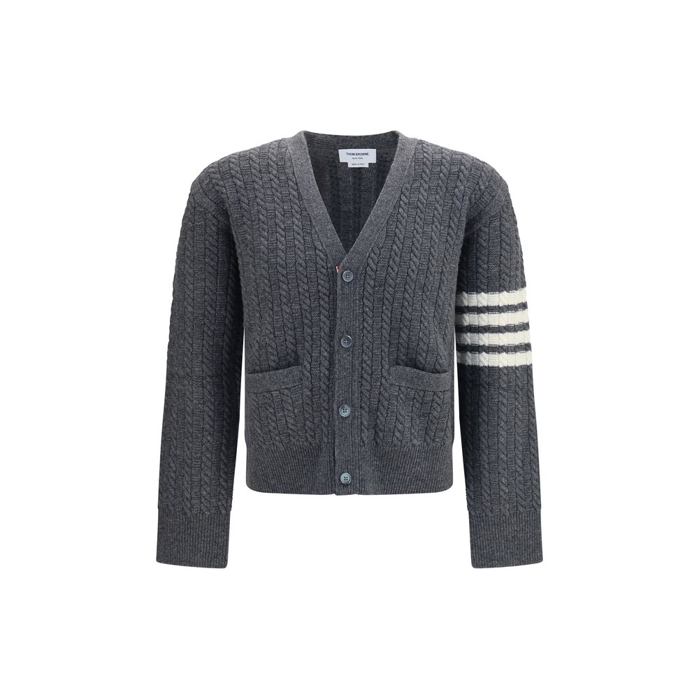 Thom Browne Gray Wool Oves Aries Cardigan