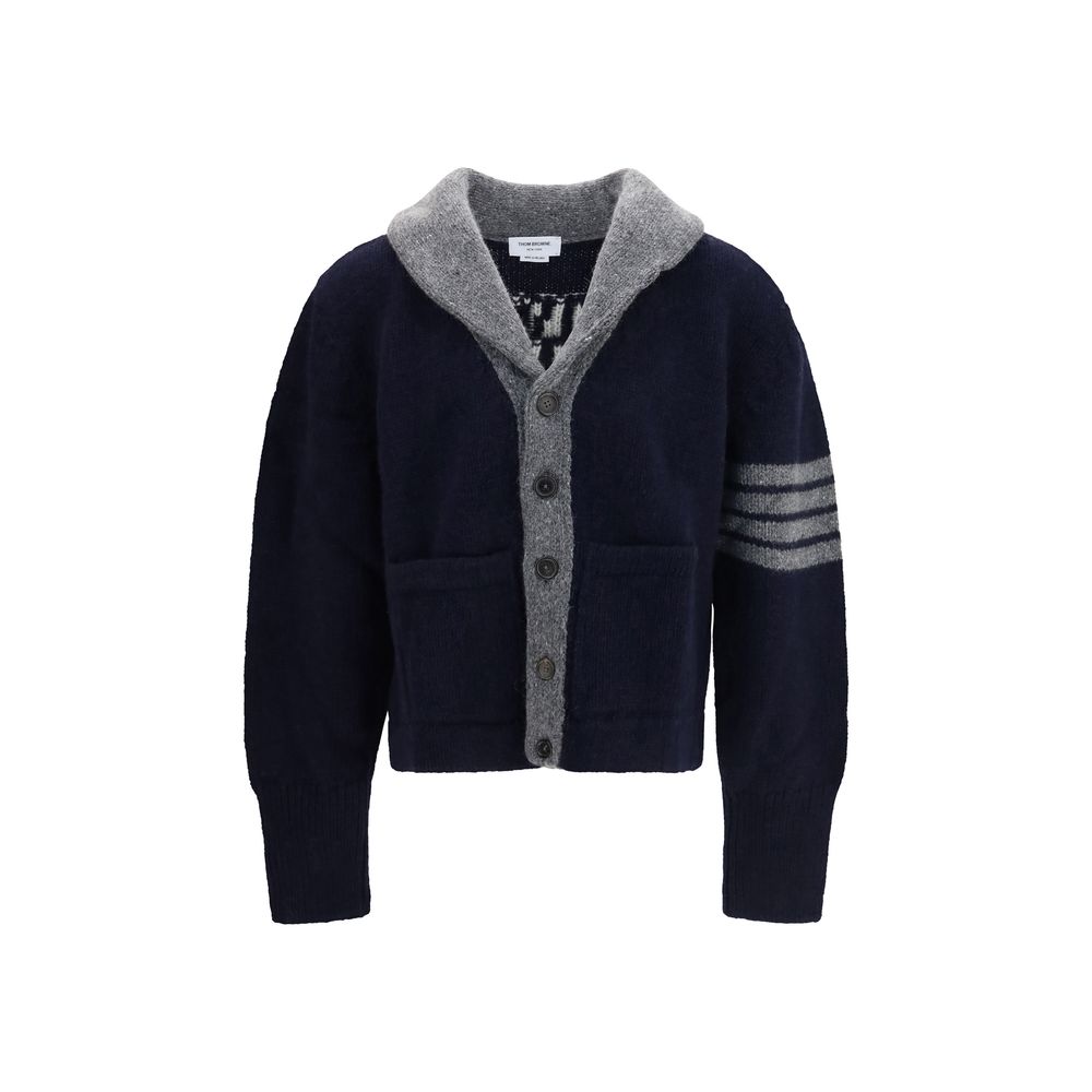 Thom Browne Blue Wool Oves Aries Cardigan