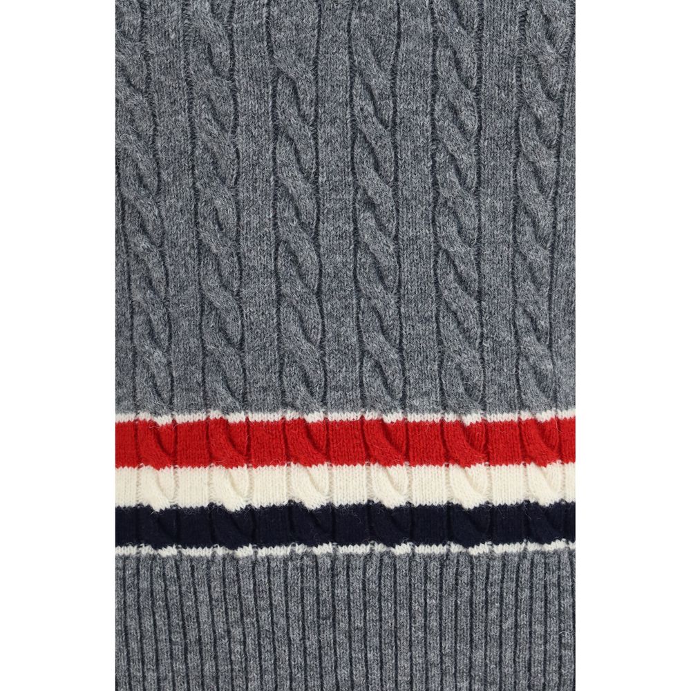 Thom Browne Gray Wool Oves Aries Sleeveles Sweater