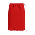 Prada Red Silk Midi Skirt