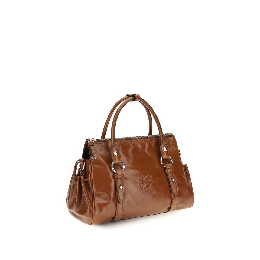 Miu Miu Brown Calf Leather Bos Taurus Handbag