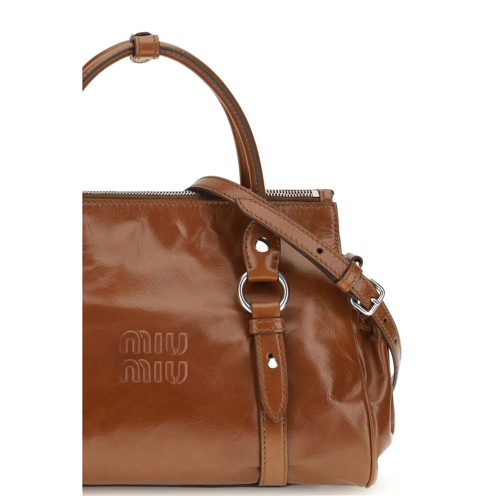 Miu Miu Brown Calf Leather Bos Taurus Handbag