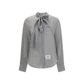 Thom Browne Gray Silk Pattern Shirt