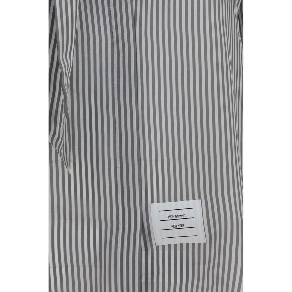Thom Browne Gray Silk Pattern Shirt