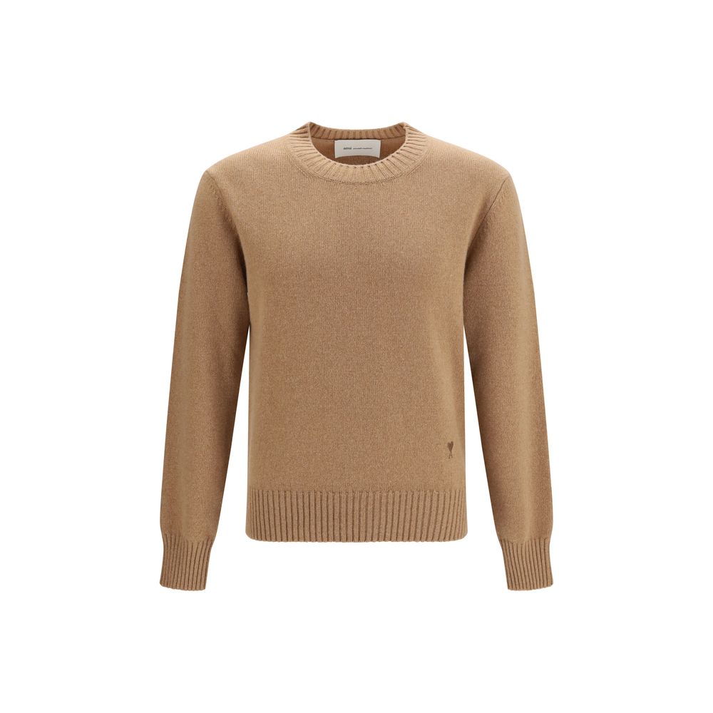 Ami Paris Brown Cashmere Sweatshirt