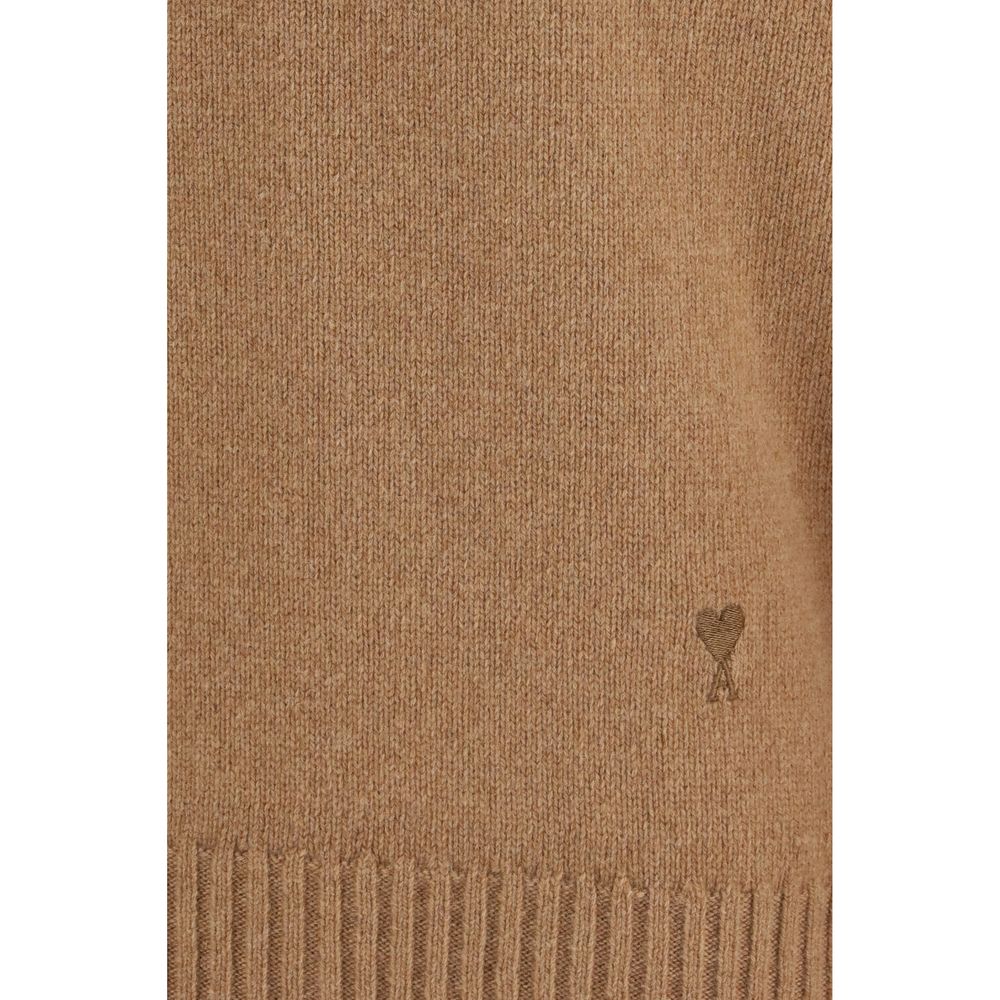 Ami Paris Brown Cashmere Sweatshirt