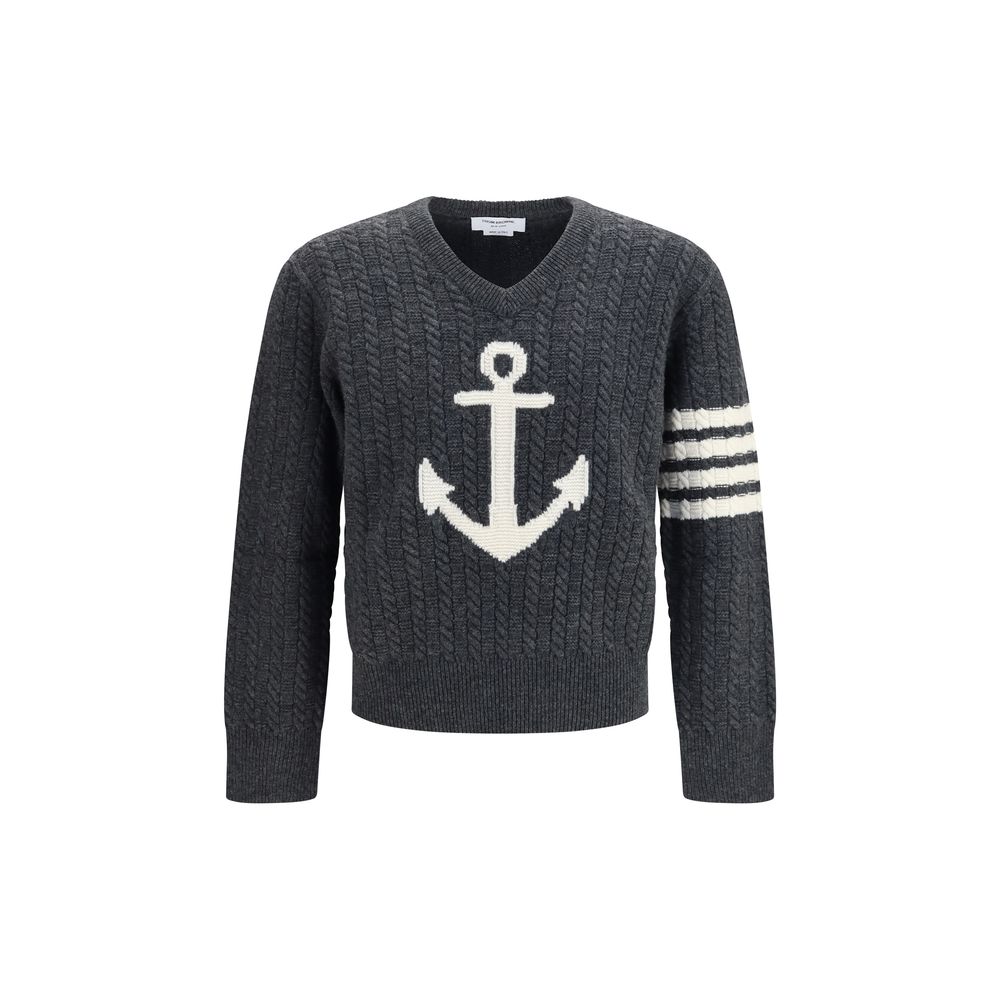 Thom Browne Gray Wool Oves Aries Sweatshirt