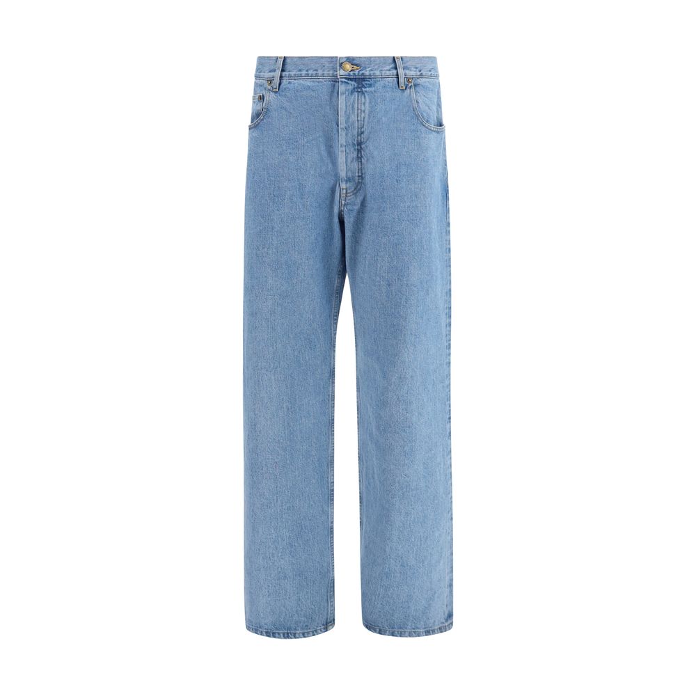 Thom Browne Blue Cotton Relaxed Fit Jeans