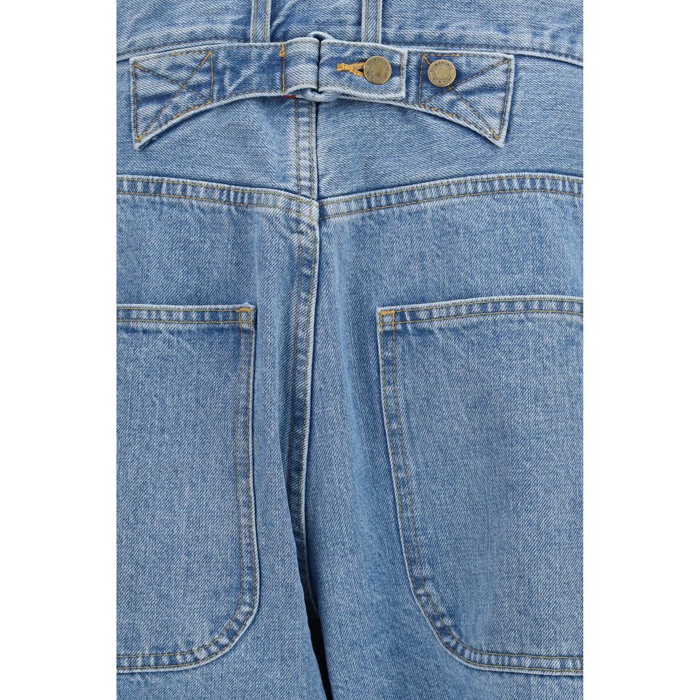 Thom Browne Blue Cotton Relaxed Fit Jeans