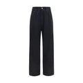 MM6 Black Cotton Relaxed Fit Jeans