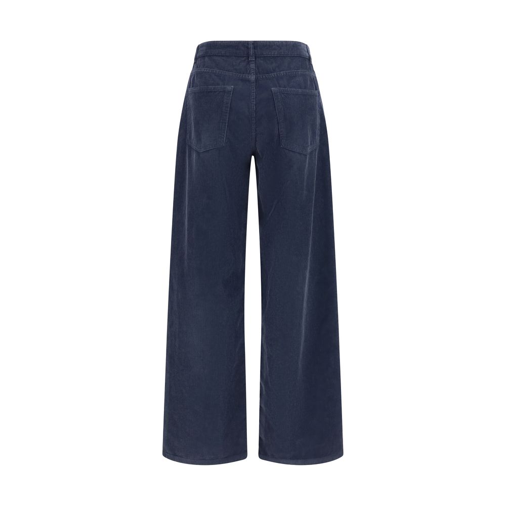 The Row Blue Cotton Casual Pants
