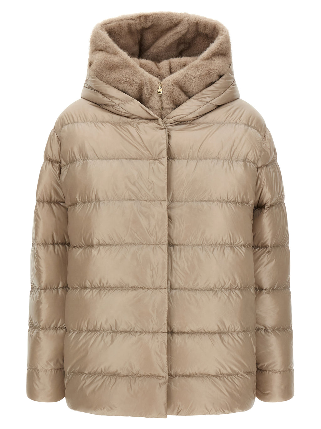 Herno Beige Polyamide Full-Length Jacket