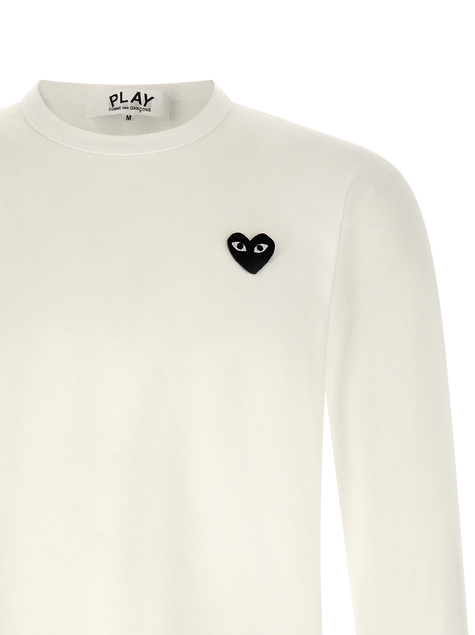 Comme Des Garçons Play White Cotton T-Shirt