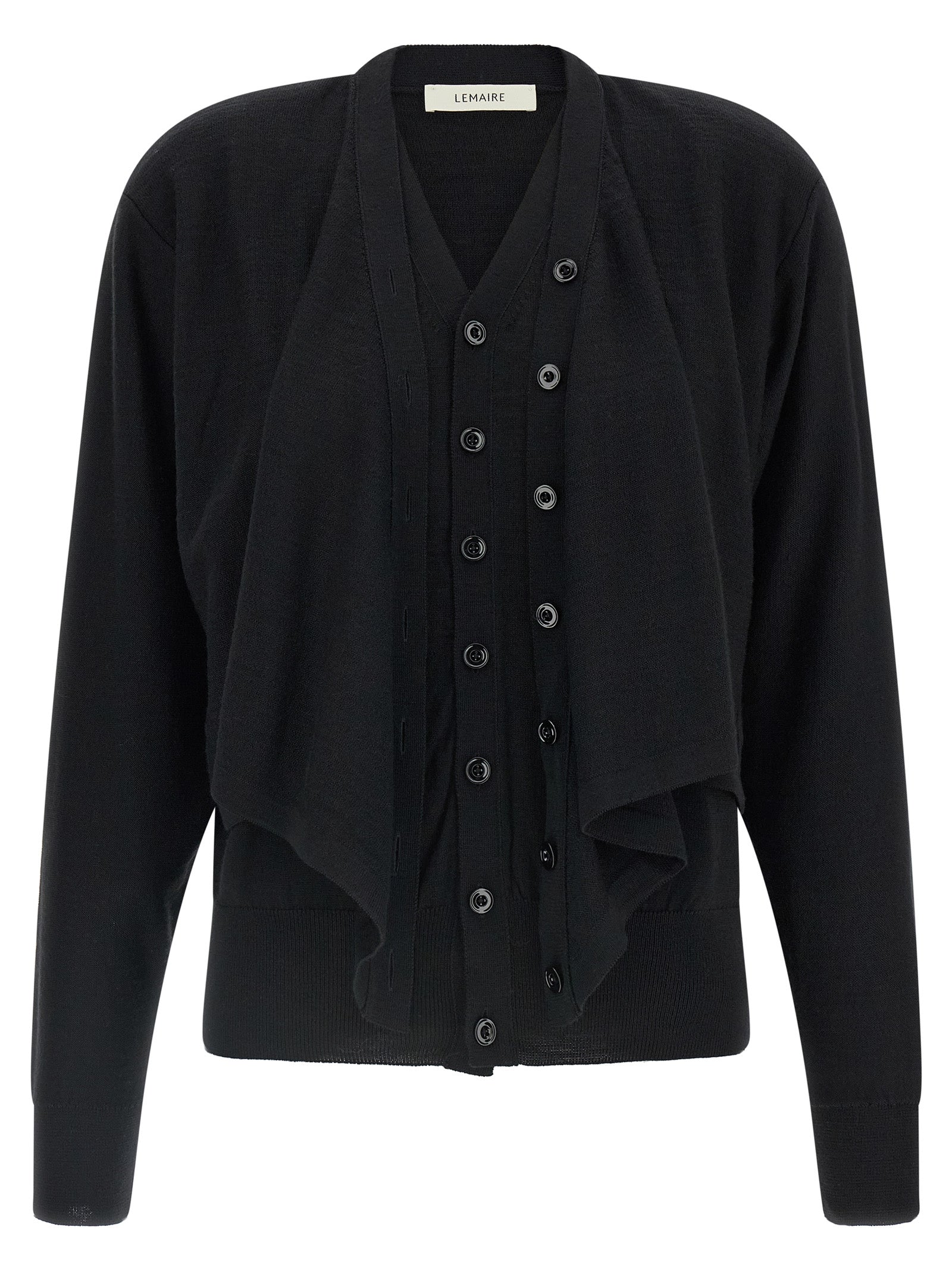 Lemaire Black Wool Cardigan