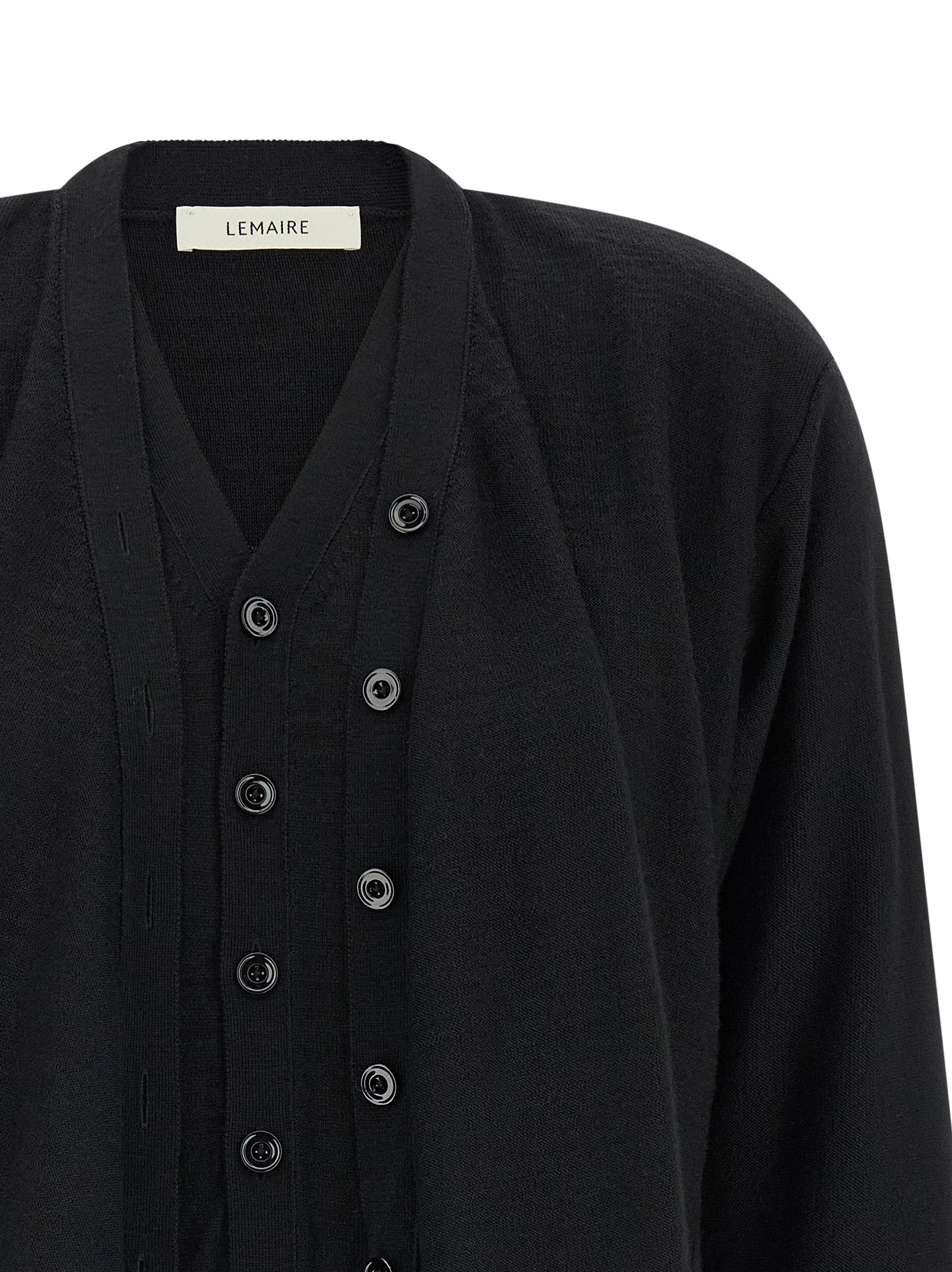 Lemaire Black Wool Cardigan