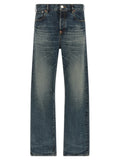Kenzo Blue Cotton Straight-Leg Jeans