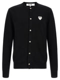 Comme Des Garçons Play Black Wool Cardigan