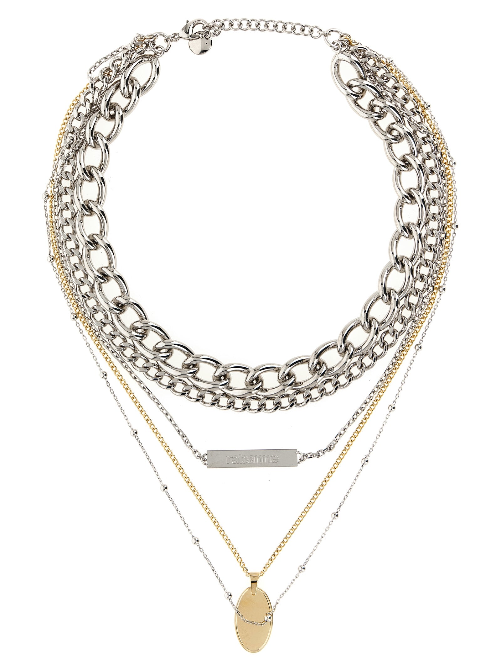 Paco Rabanne Silver Brass Necklace
