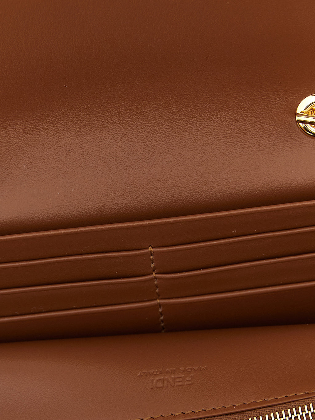 Fendi Brown Calfskin Cardholder