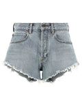 Balenciaga Blue Cotton Bermuda Shorts