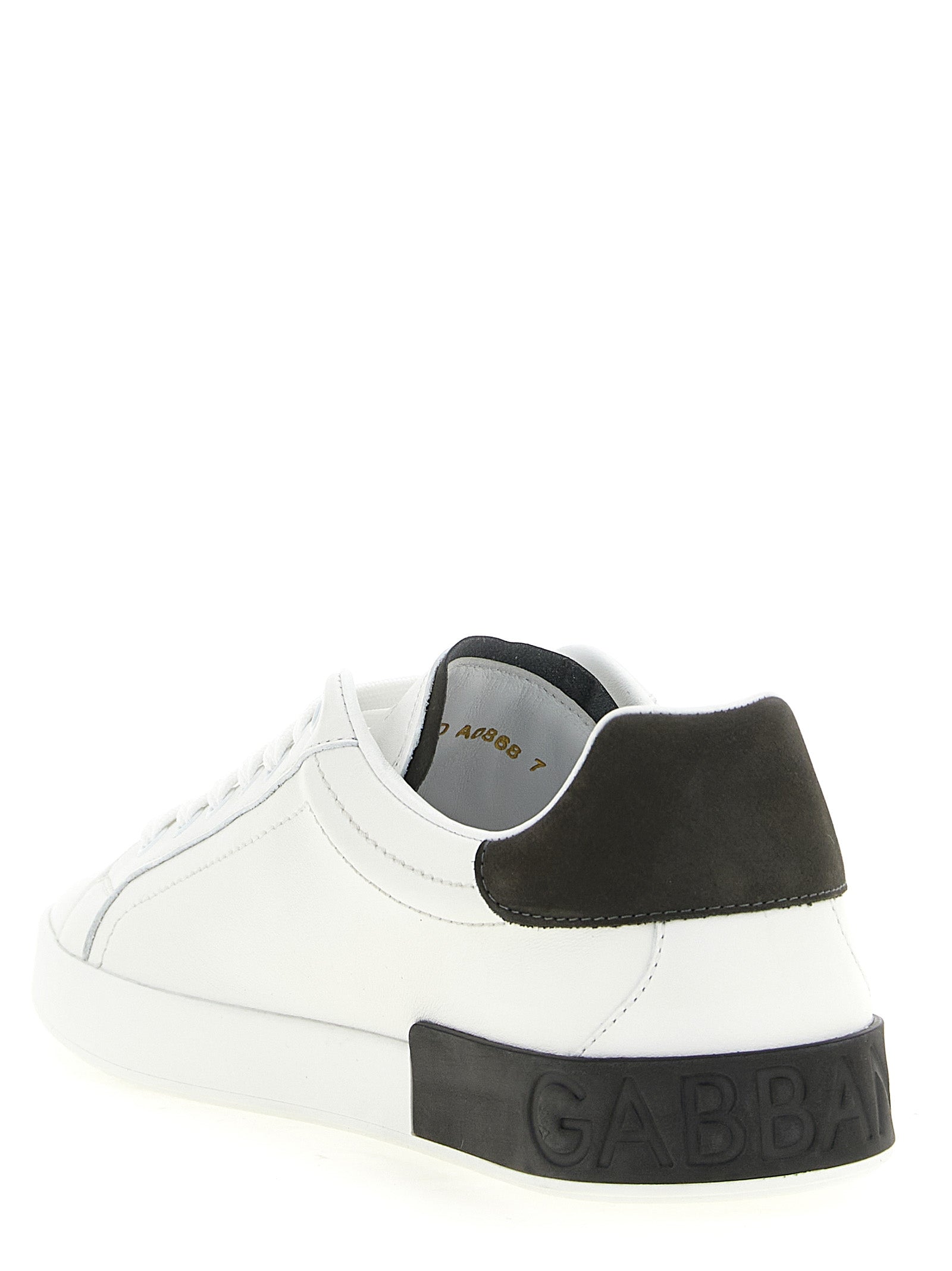 Dolce & Gabbana White Calfskin Low Top Sneakers