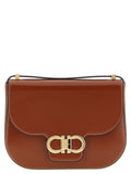 Ferragamo Brown Calfskin Crossbody Bag