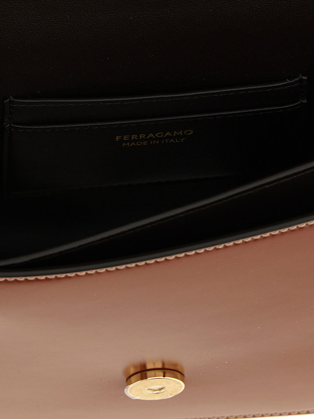 Ferragamo Brown Calfskin Crossbody Bag