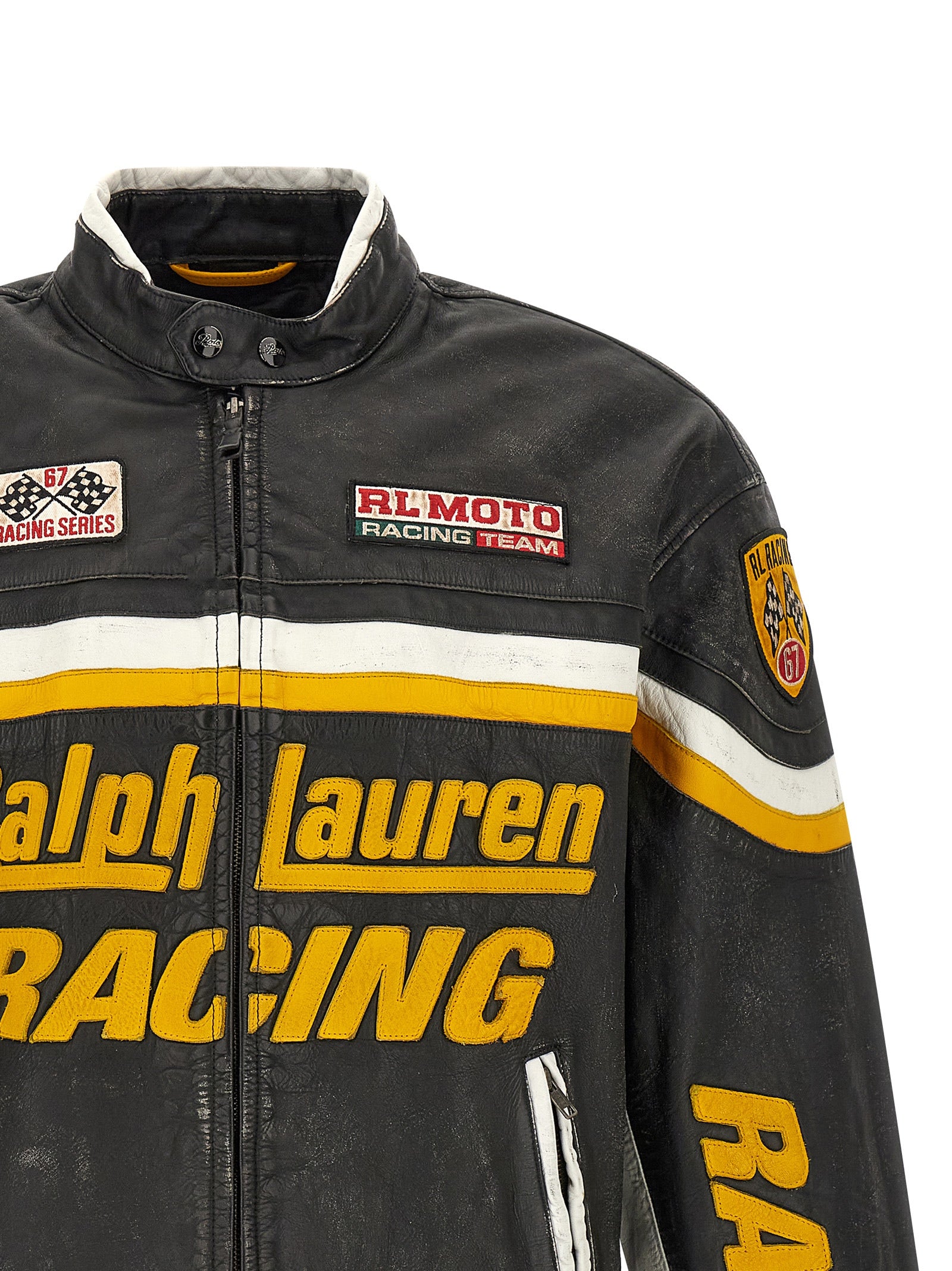 Polo Ralph Lauren Black Cowhide Leather Jacket