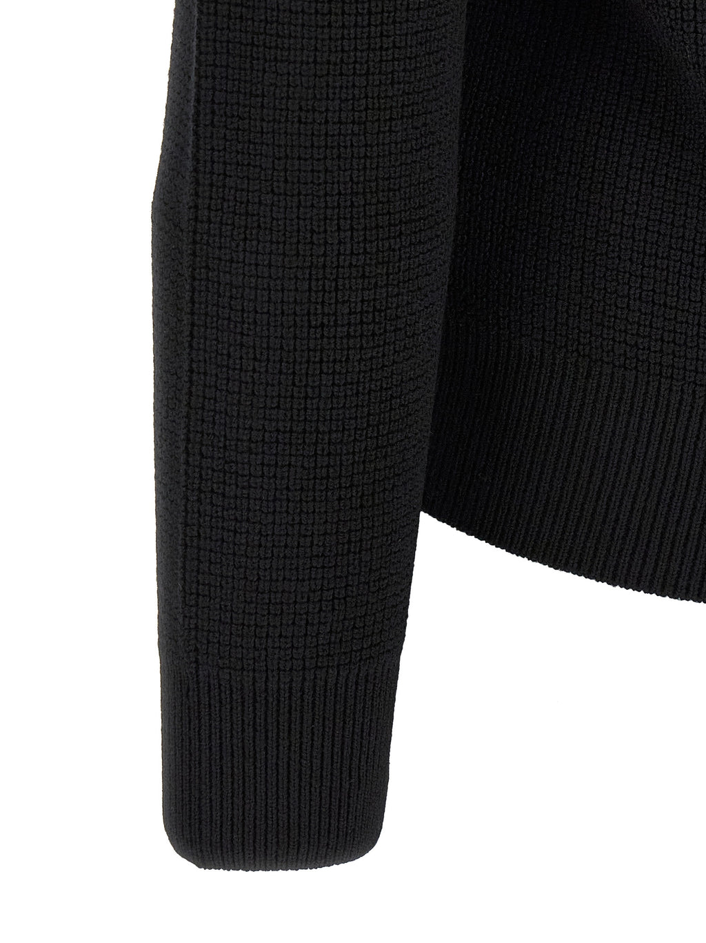 Herno Black Wool Full-Length Jacket
