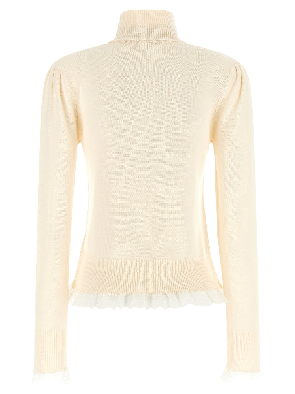 Ganni White Merino Wool Cardigan