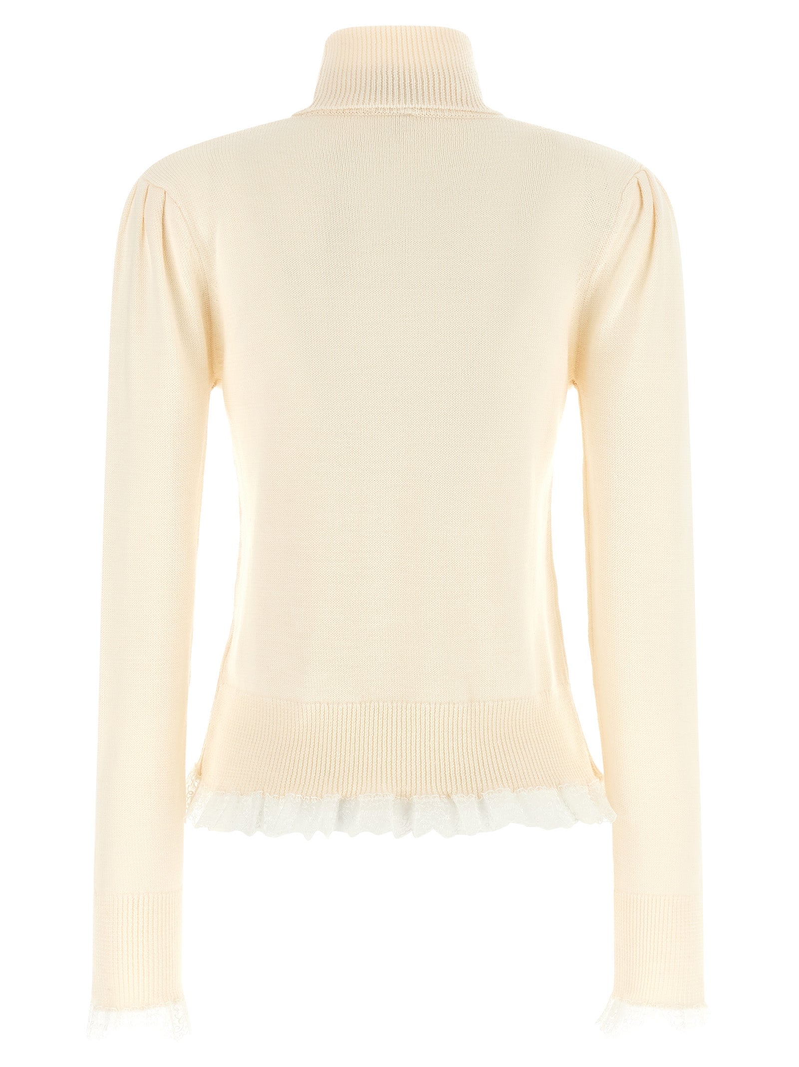 Ganni White Merino Wool Cardigan