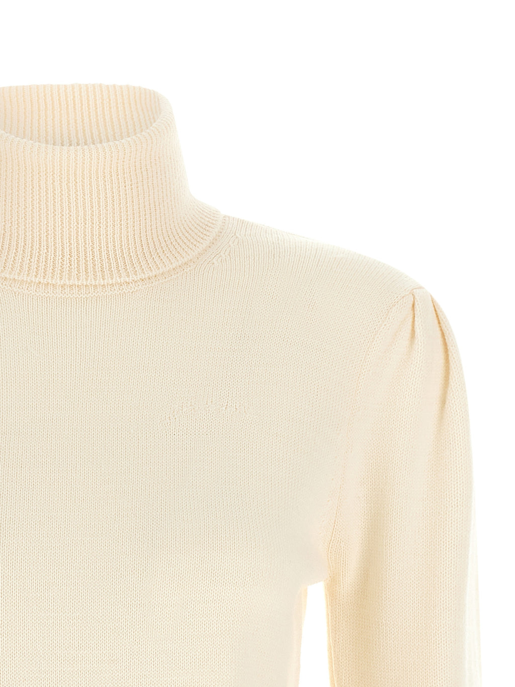Ganni White Merino Wool Cardigan
