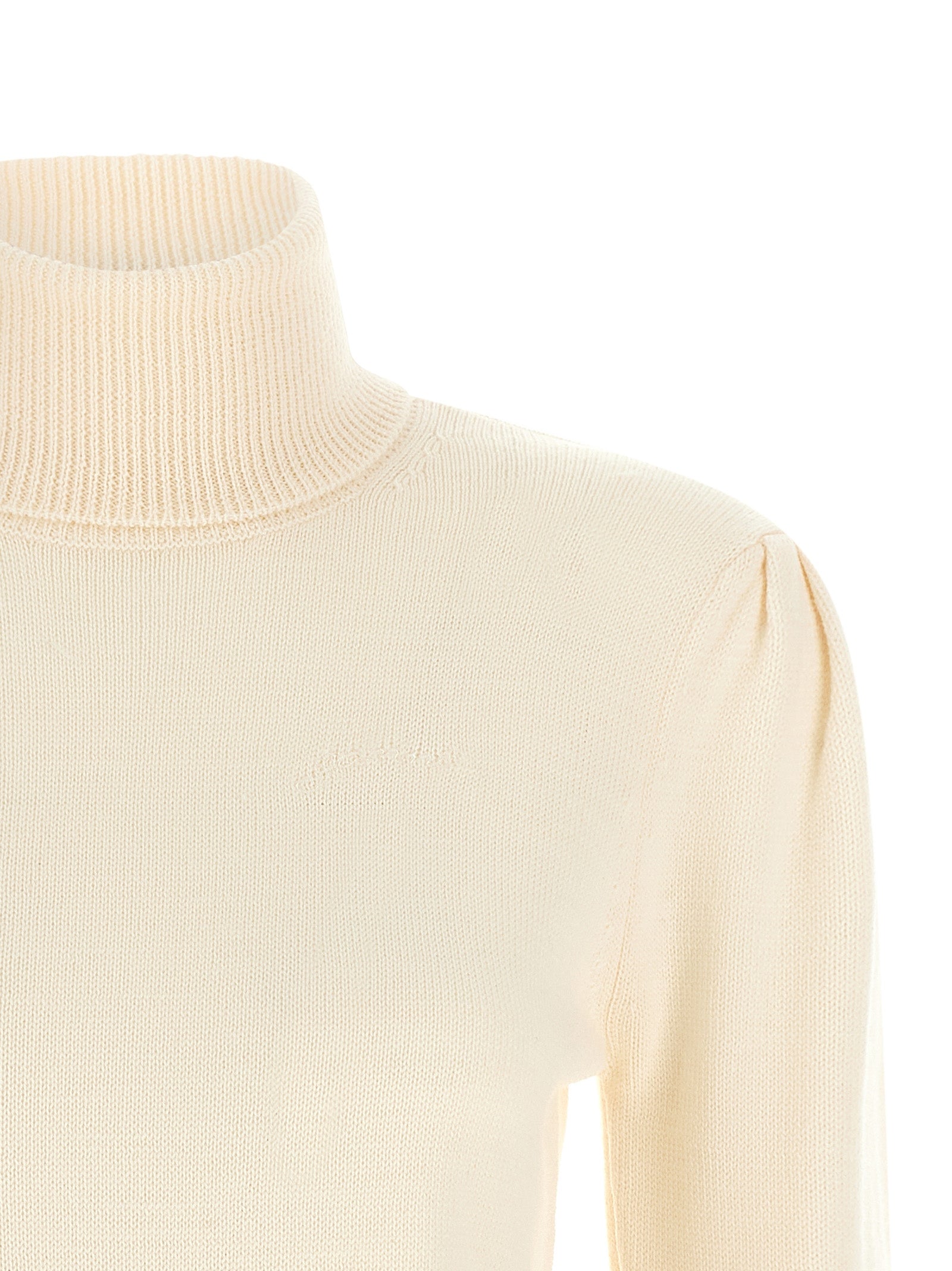 Ganni White Merino Wool Cardigan