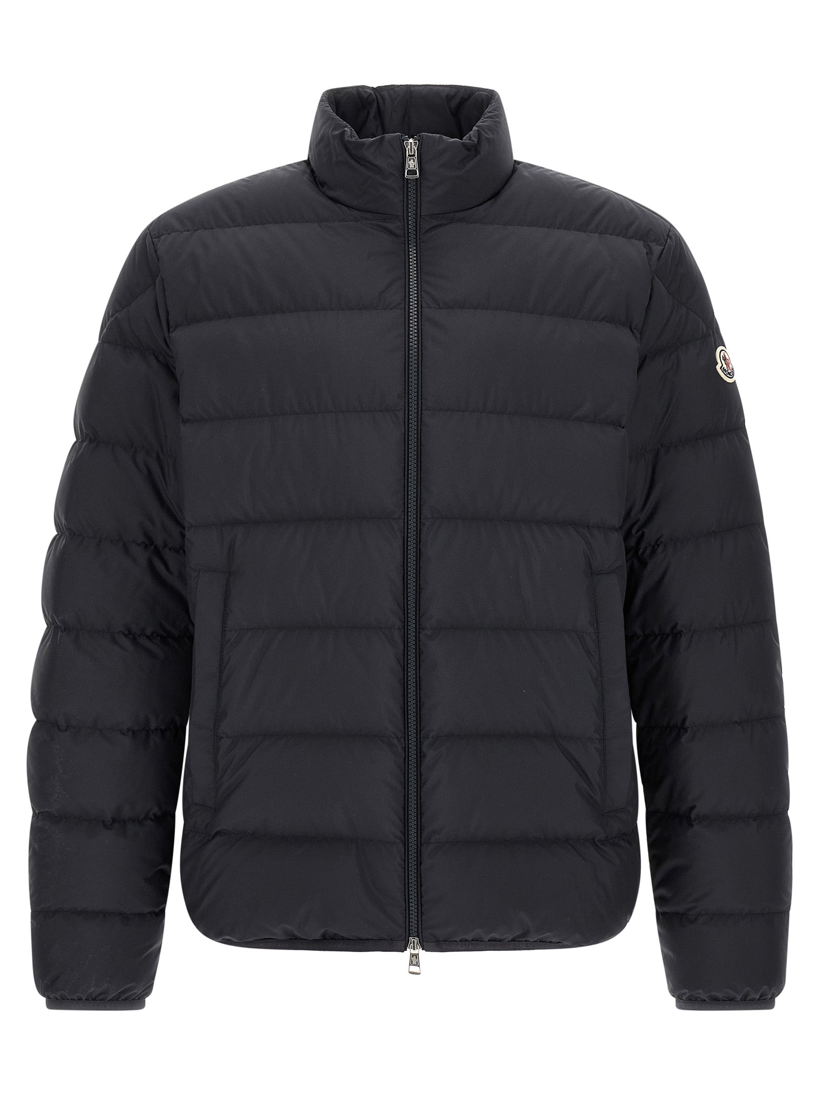 Moncler Blue Polyester Full-Length Jacket