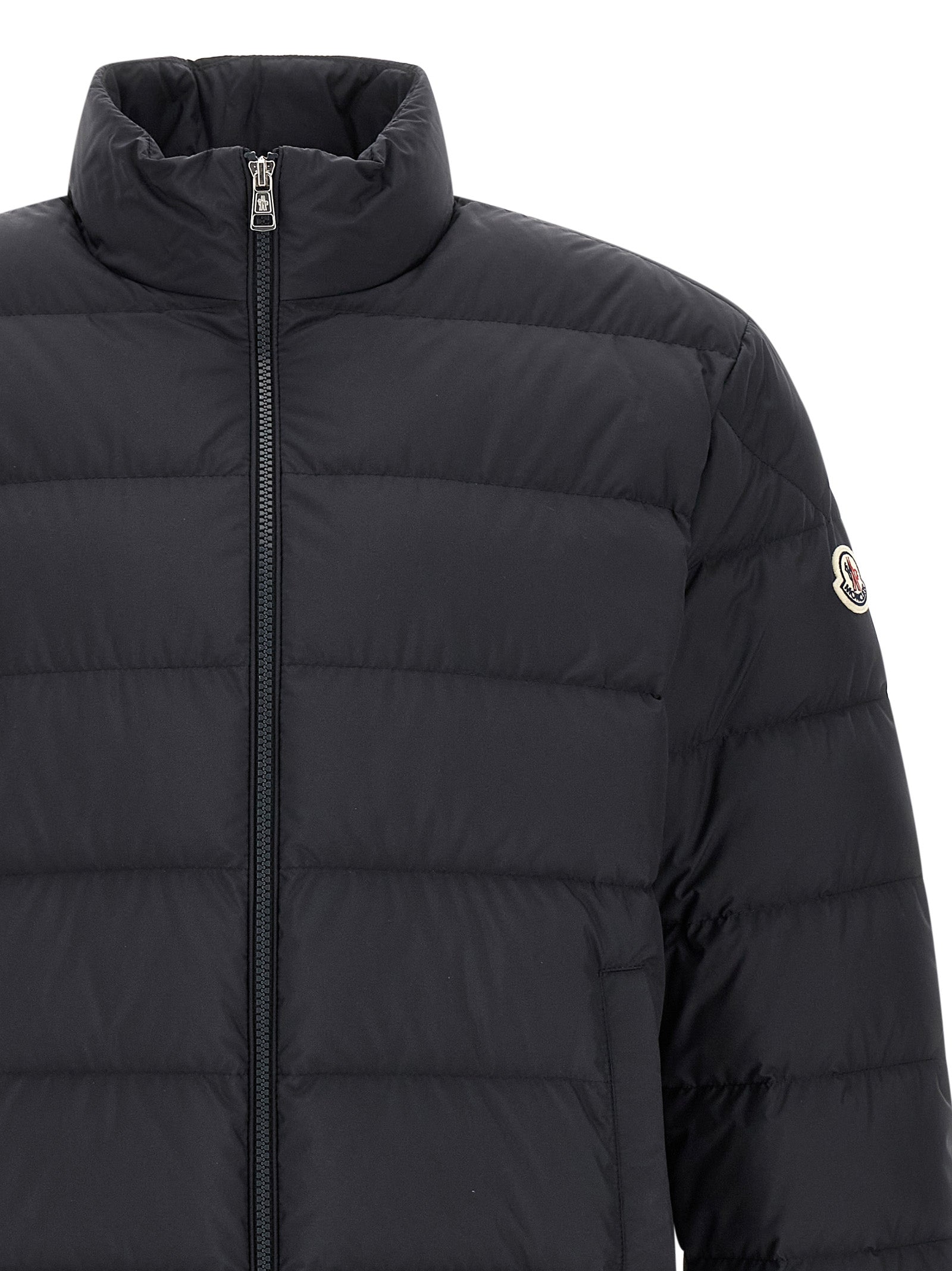 Moncler Blue Polyester Full-Length Jacket