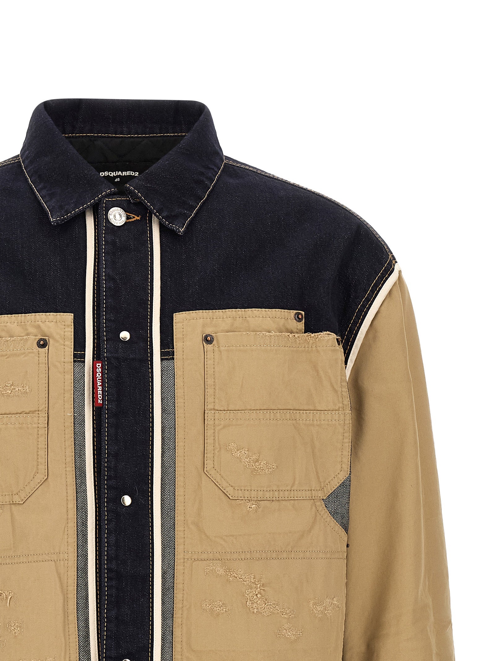 Dsquared² Beige Cotton Denim Jacket