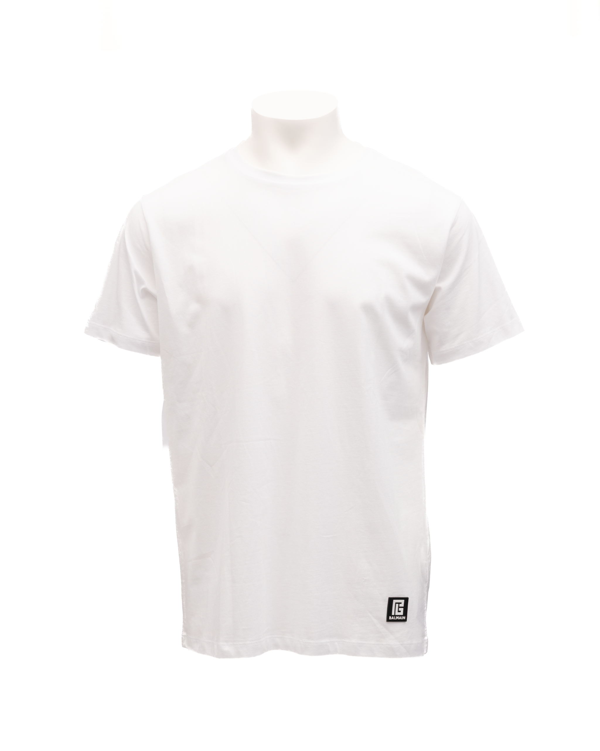 Balmain White Cotton T-Shirt
