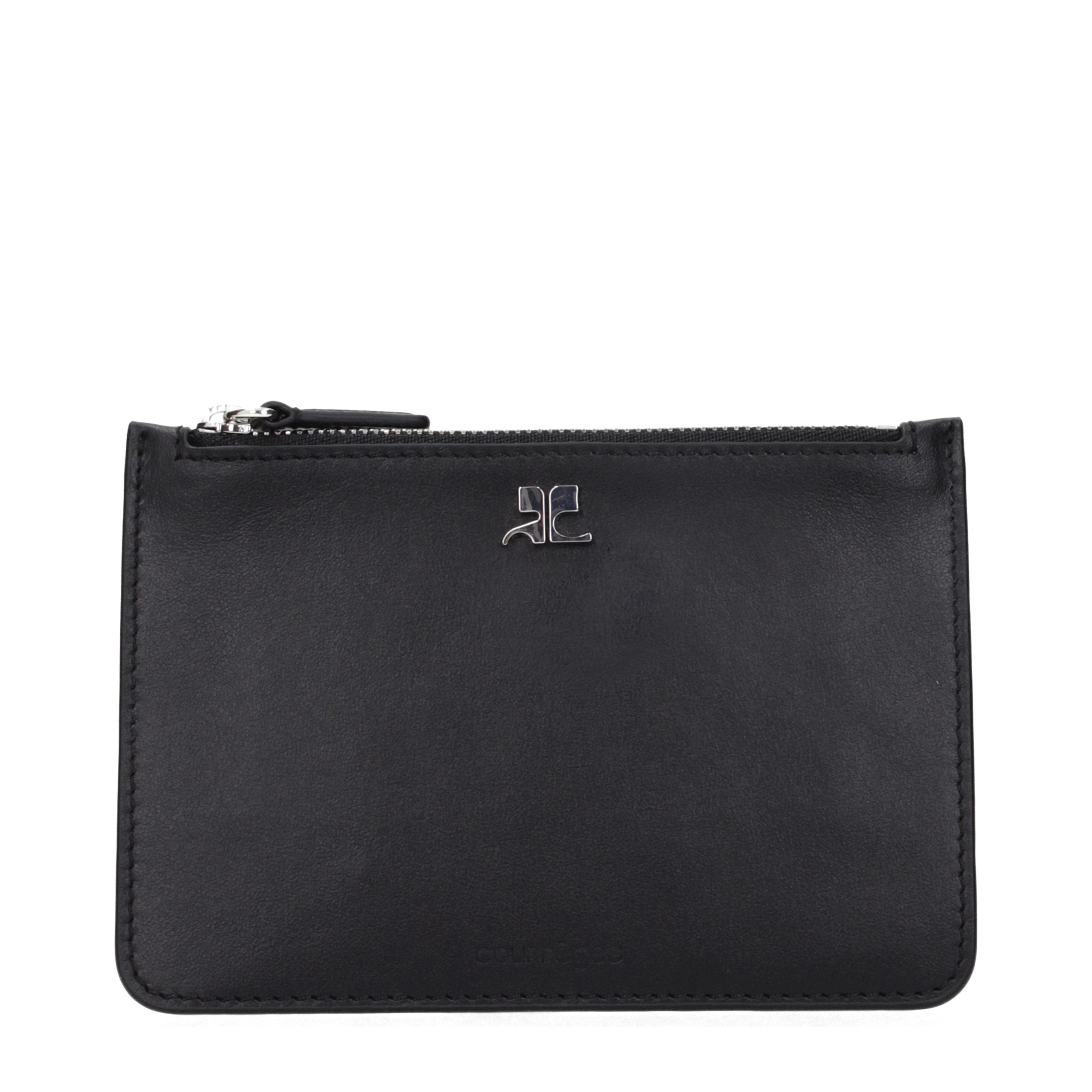 Courrèges Black Leather Wallet