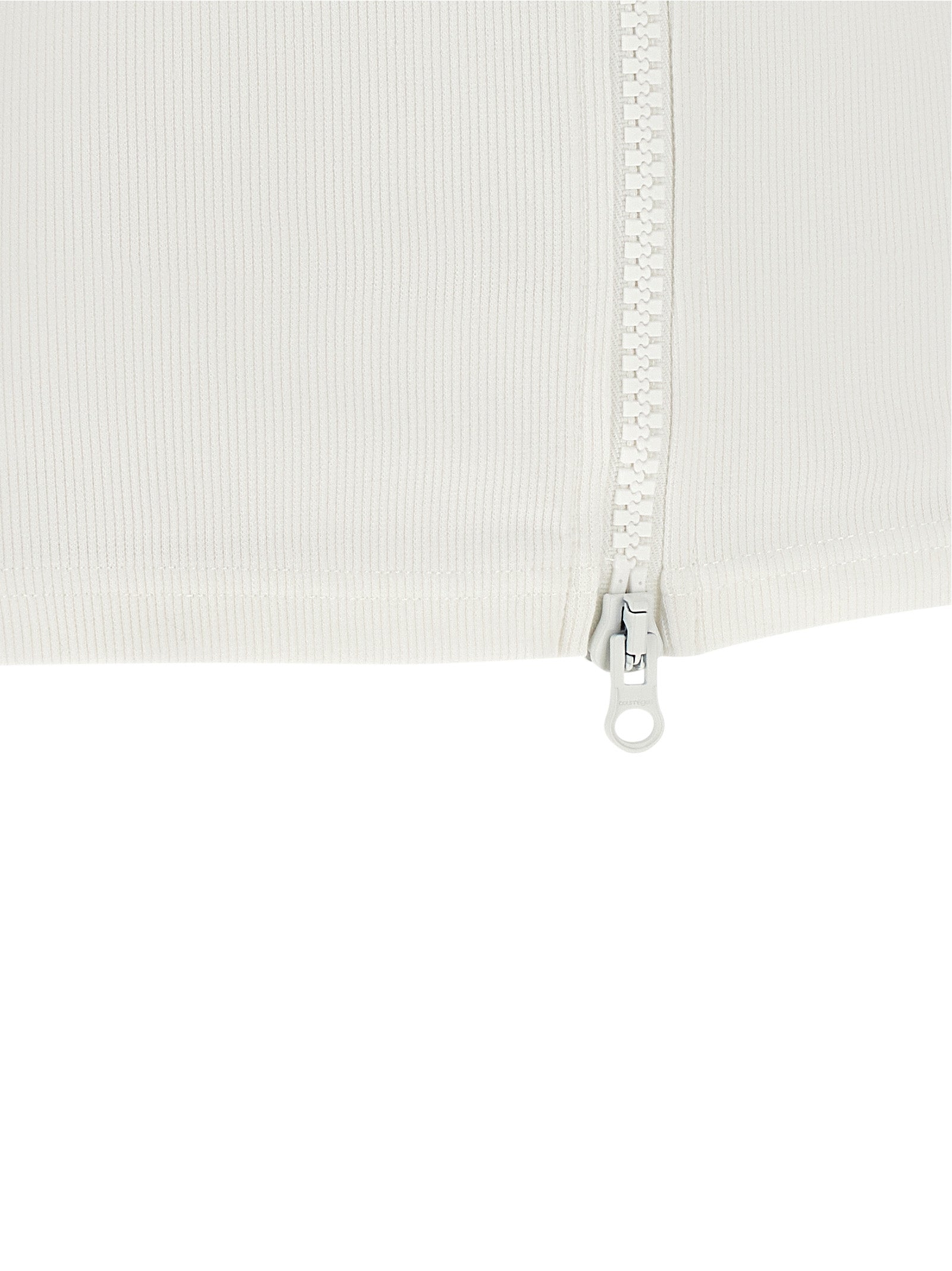 Courrèges White Cotton Sleeveles T-Shirt
