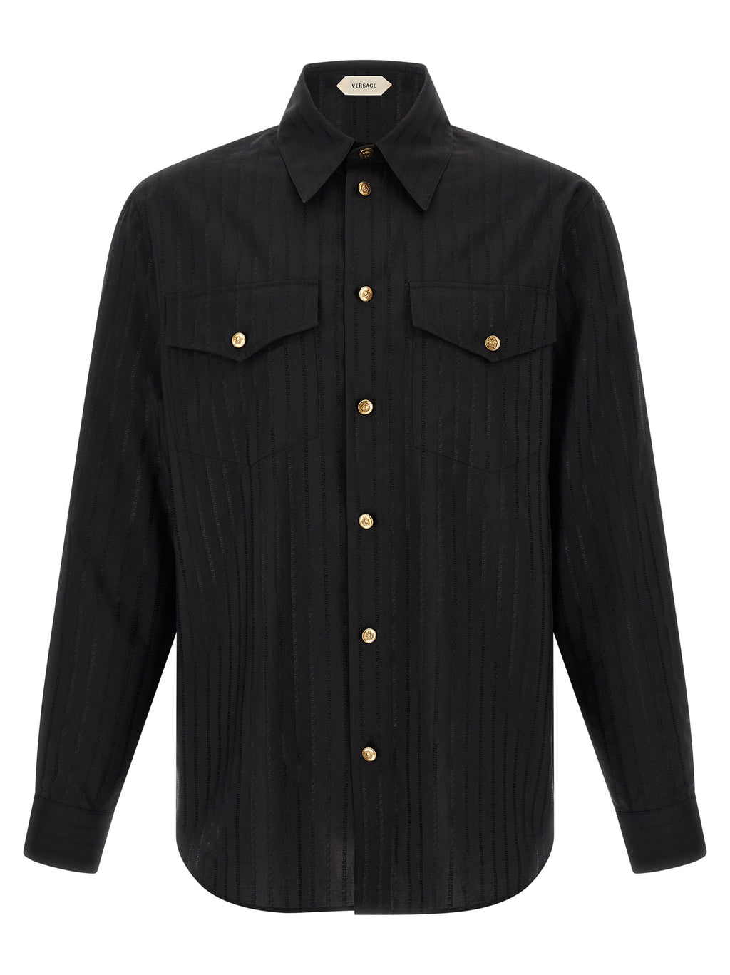Versace Black Cotton Blouse