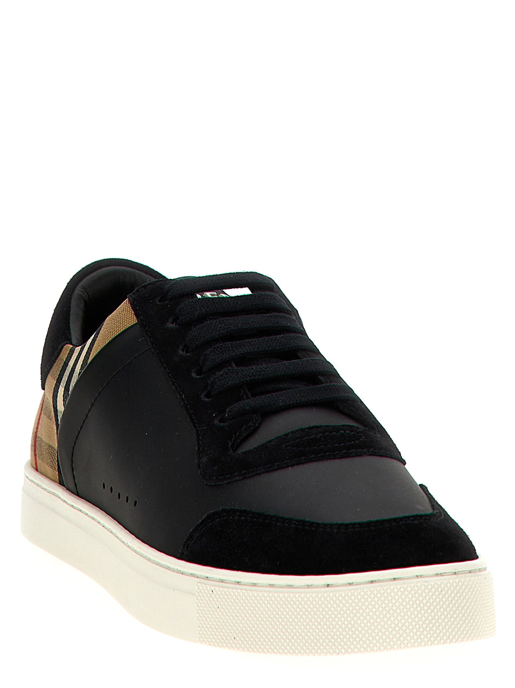 Burberry Black Calfskin Low Top Sneakers