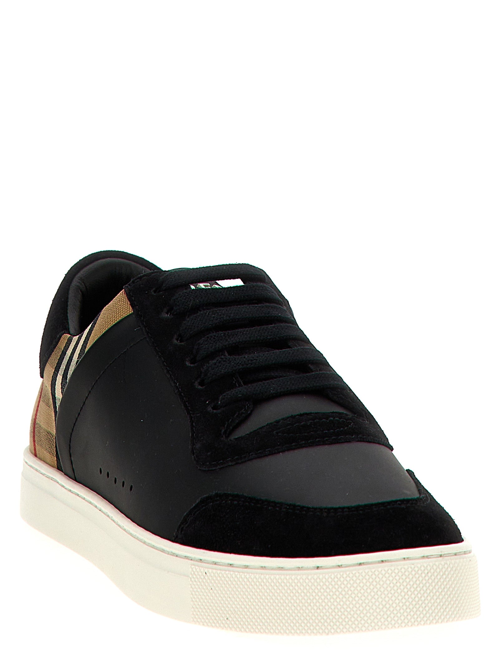 Burberry Black Calfskin Low Top Sneakers